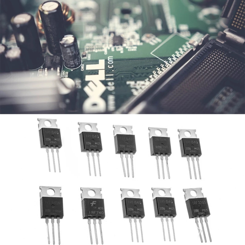 مجموعة متنوعة من ترانزستورات Mosfet IRF640 IRF740 IRF840 IRF3205 IRF9540 IRFZ44 IRF510 IRF 520 IRF530 IRF540