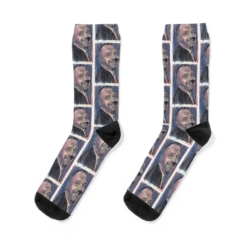 

Bob Mortimer - Hand Drawn Oil and Ink Portrait Socks winter Climbing funny gifts Socks Man Women's