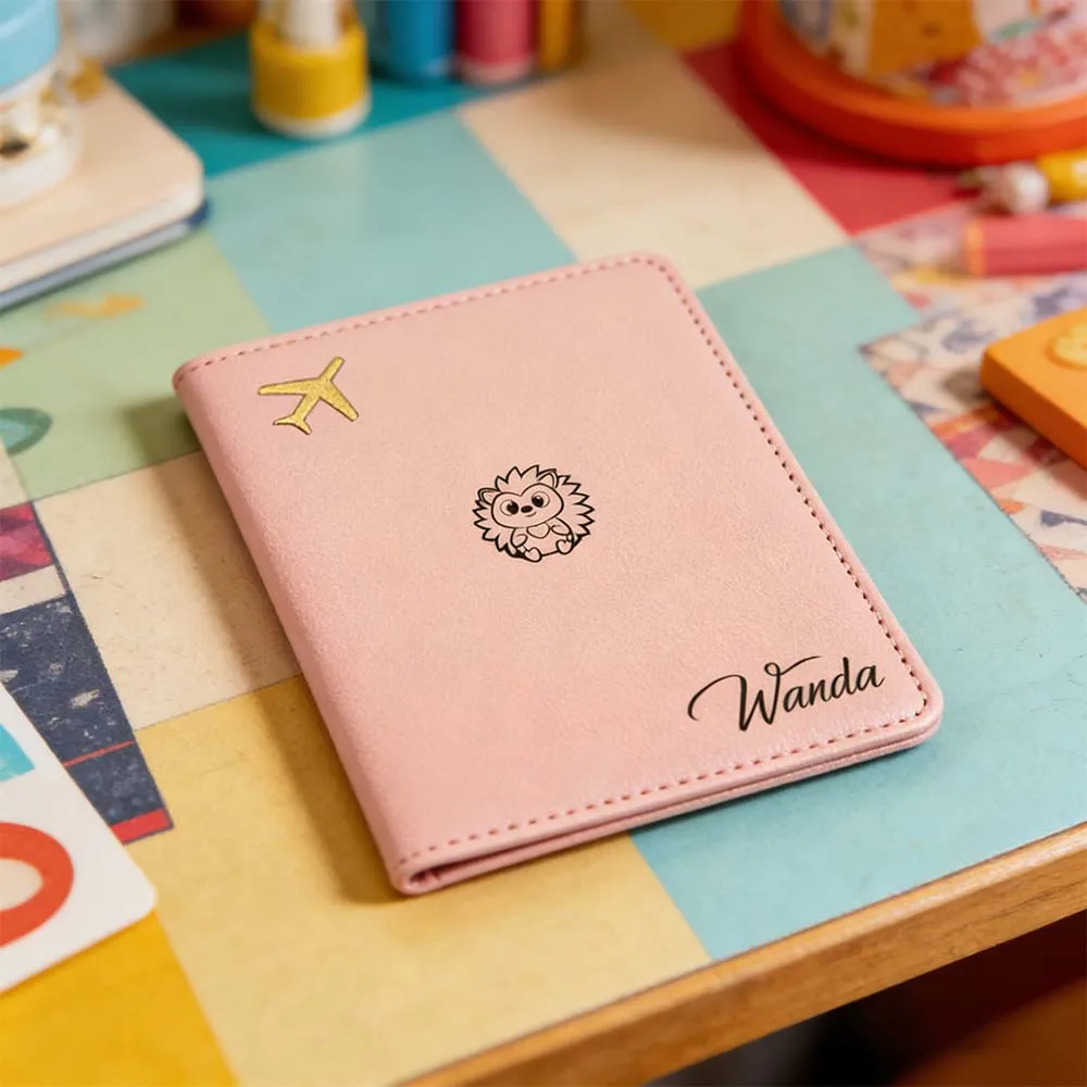 

1pc Personalized Name Passport Cover Thanksgiving Gift Fine Stitching Leather Passport Case Timeless Keepsake