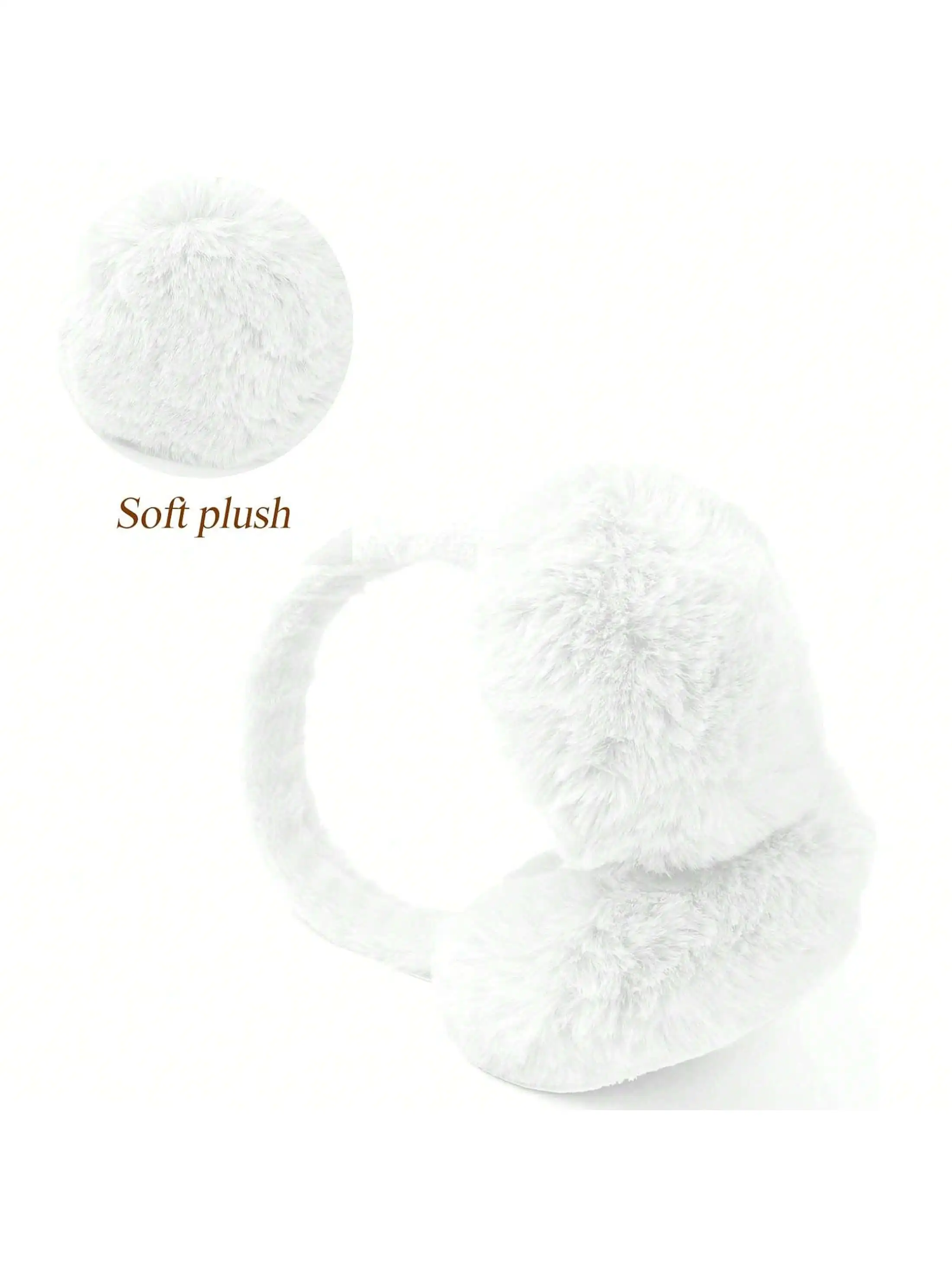 1PC pieghevole: morbidi e caldi paraorecchie bianchi – Soffici scaldaore per uomo e donna