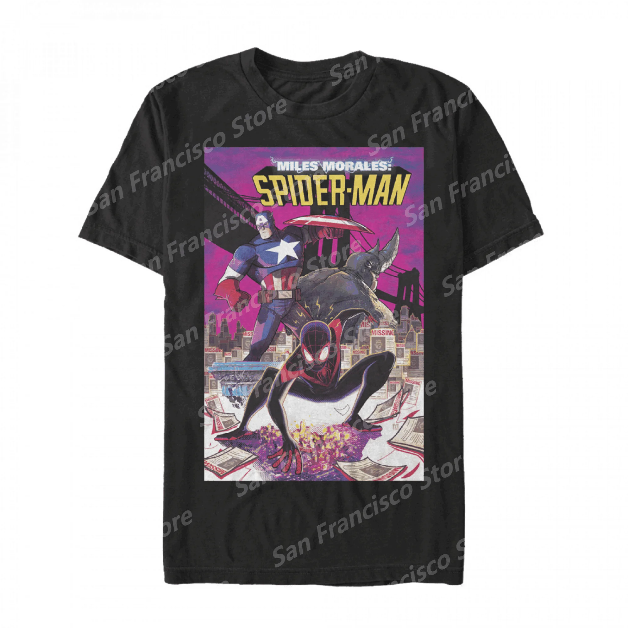 Marvel Summer Spider-Man Venom and Carnage #362 Cover Pattern Boy T-Shirt Kids/Adult Casual Crew Neck Short Sleeve Street Style