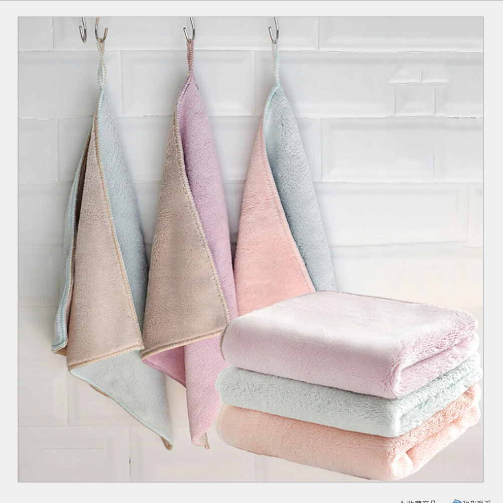 

3pcs Microfiber Cleaning Cloths Water Absorbing High Absorption Multi Purpose Kitchen Window Furniture Lint Free Oil
