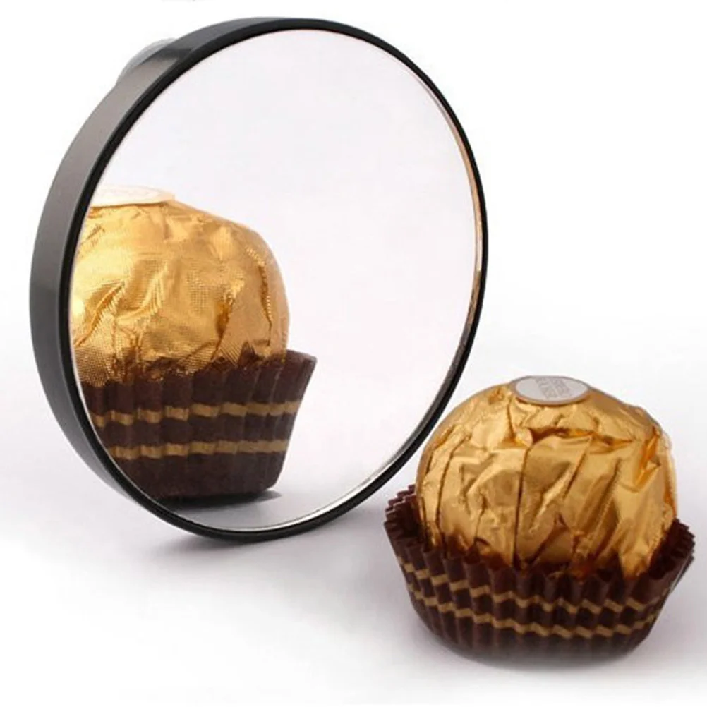 Espejo de tocador redondo con aumento de 10x con 2 ventosas, espejo portátil, accesorio de maquillaje de belleza para baño