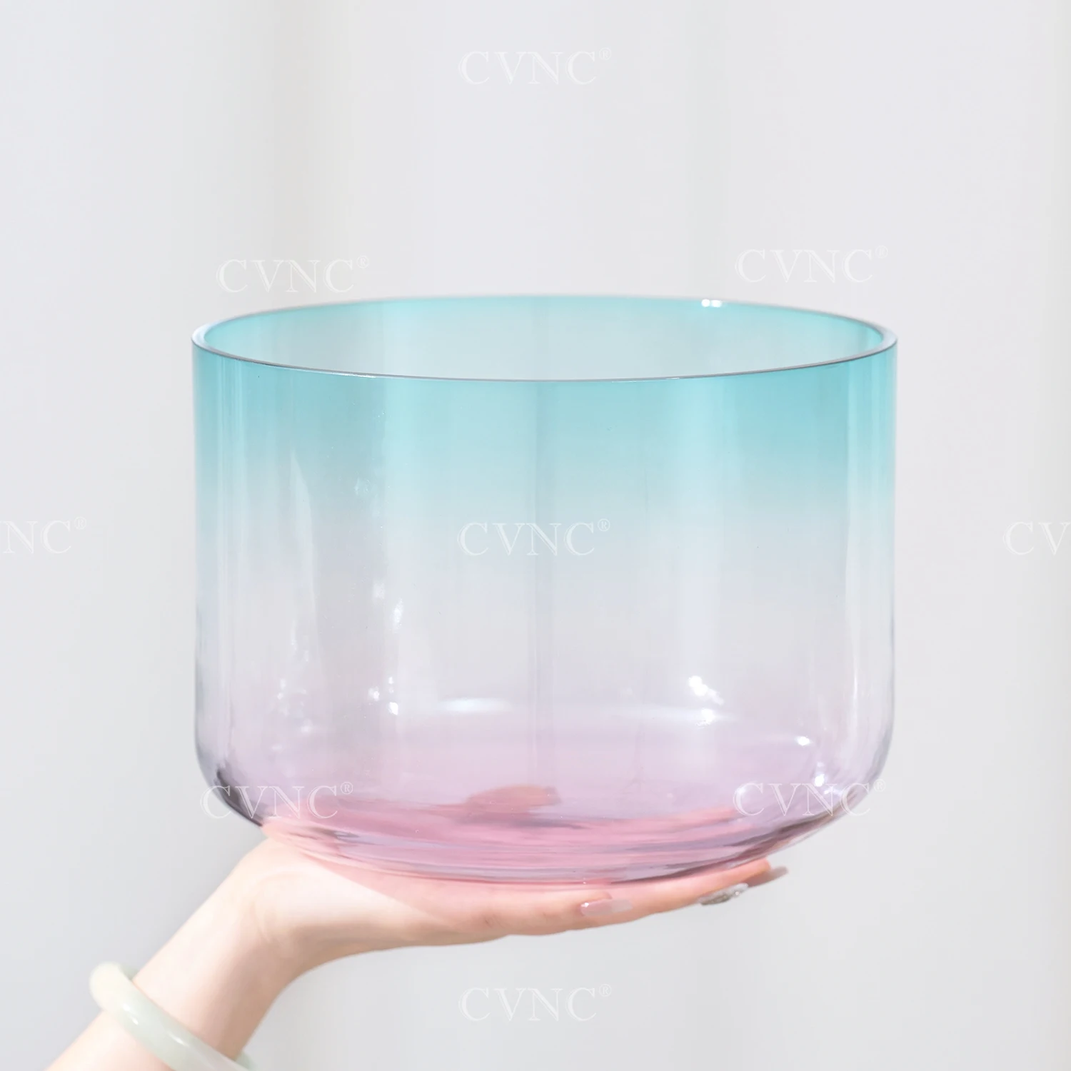 

CVNC 6" 440/432hz Celestial Symphony Clear Alchemy Quartz Crystal Singing Bowl For Sound Healing and Meditation with mallet