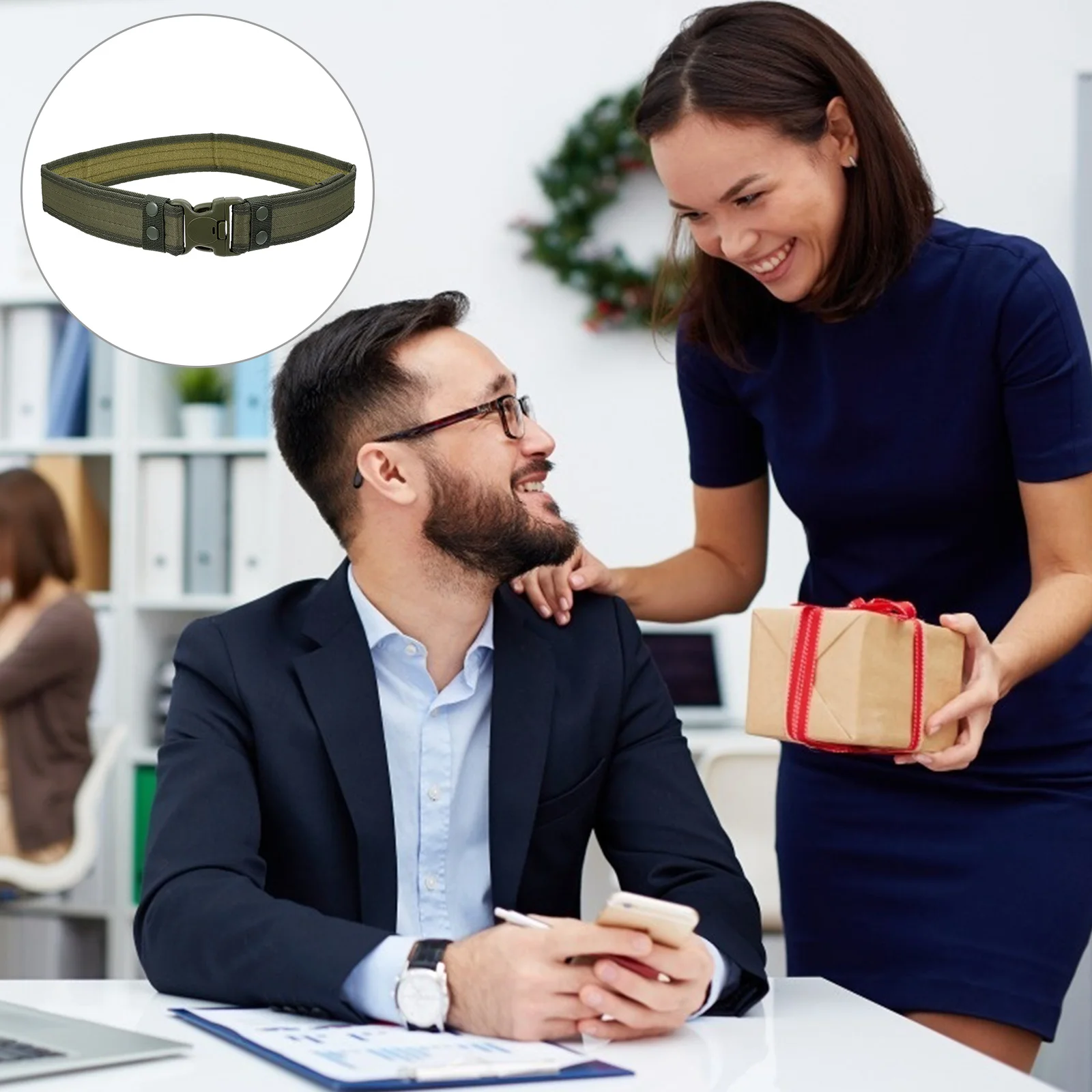 1Pcs Tactical Belt Lightweight Nylon Material Flexible Easy Dry Air Match Slacks Jeans Stylish Exploration Field