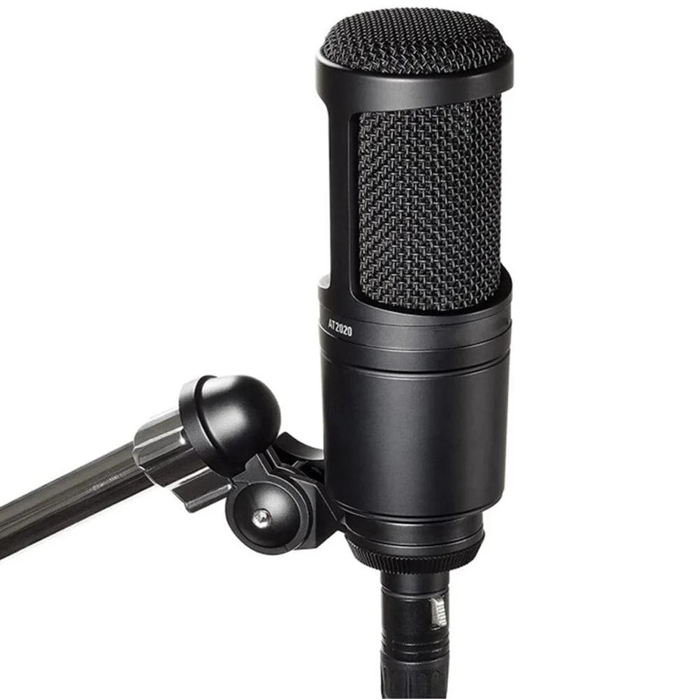 AT2020 Professional Audio Wired Cardioid Condenser Microphone for Vocal Condenser Pro Studio Live Recording