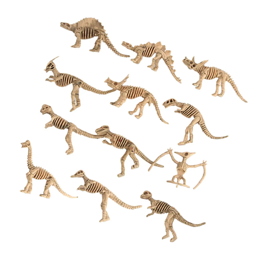 Set di 24 Dinosauri Simulati per l'Insegnamento Scientifico, Piccole Figure di Animali in Plastica per l'Apprendimento dei Bambini
