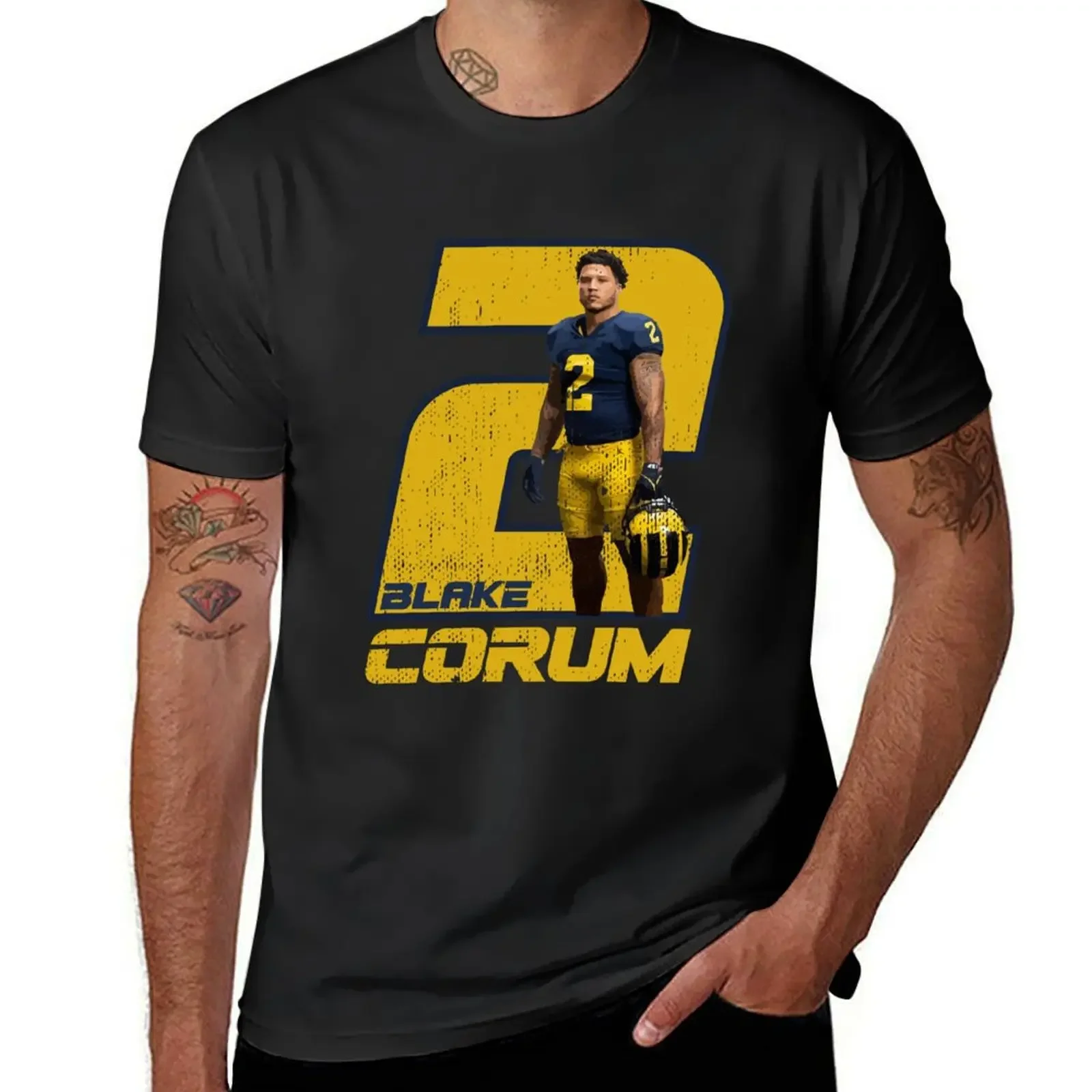 

Blake Corum T-Shirt Oversizeds Shirts Graphic Anime Stuff Mens T Shirt Graphic