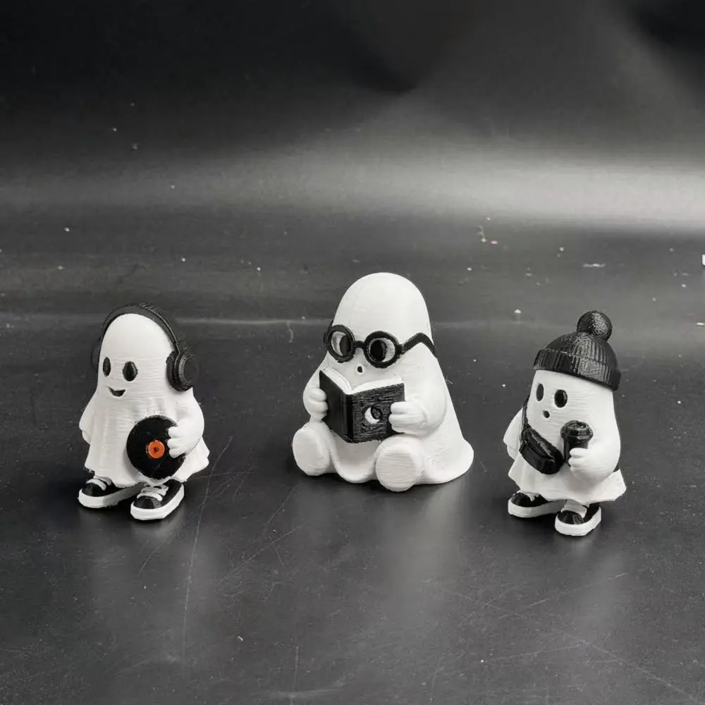 Solid Resin Ghost Figurine Polished Craftsmanship Stable Texture Desktop Statue Smooth Finish Compact Lightweight