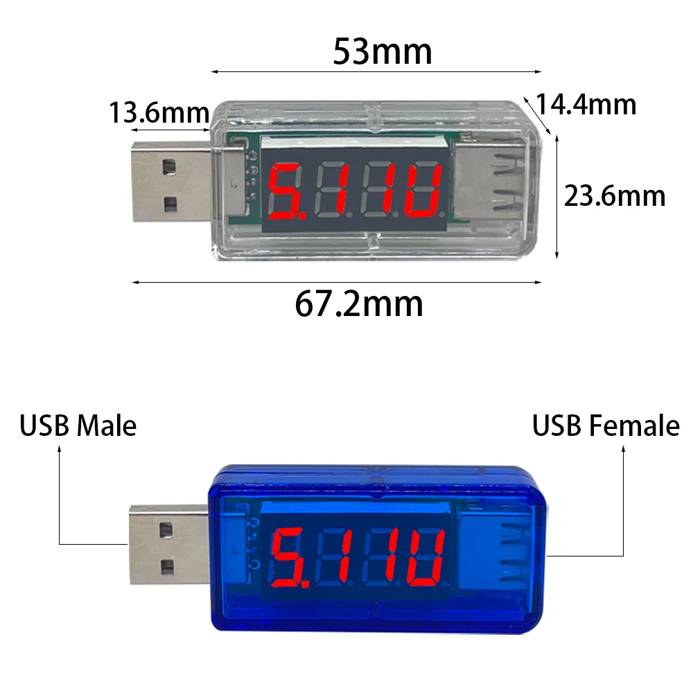 Digital USB Mobile Power charging current voltage Tester Meter Mini USB charger doctor voltmeter ammeter LED display