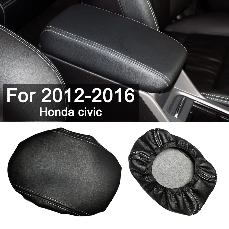 

For Honda models 12-16 Honda Civic front center armrest box leather cover, non removable straight cover