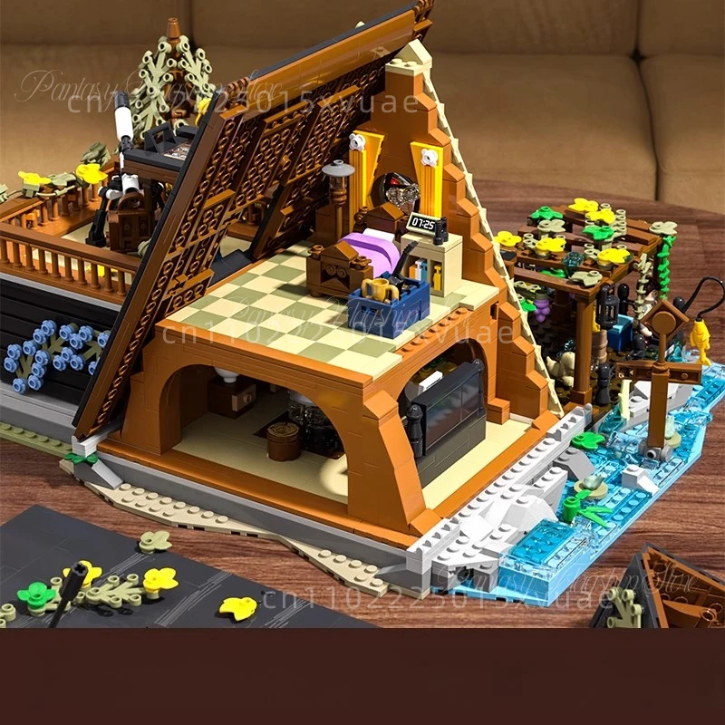 مكعبات بناء منزلية جديدة على شكل حرف A مع ألعاب مجمعة للإضاءة نموذج ديكور سطح المكتب يجمع هدية عيد الميلاد للأطفال #3