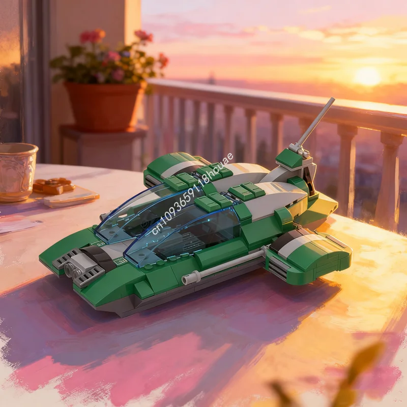 

229 деталей MOC: Конструктор «Звездный истребитель класса Warden» — модель для сборки, игрушка для самостоятельной сборки, рождественский подарок, креативная идея