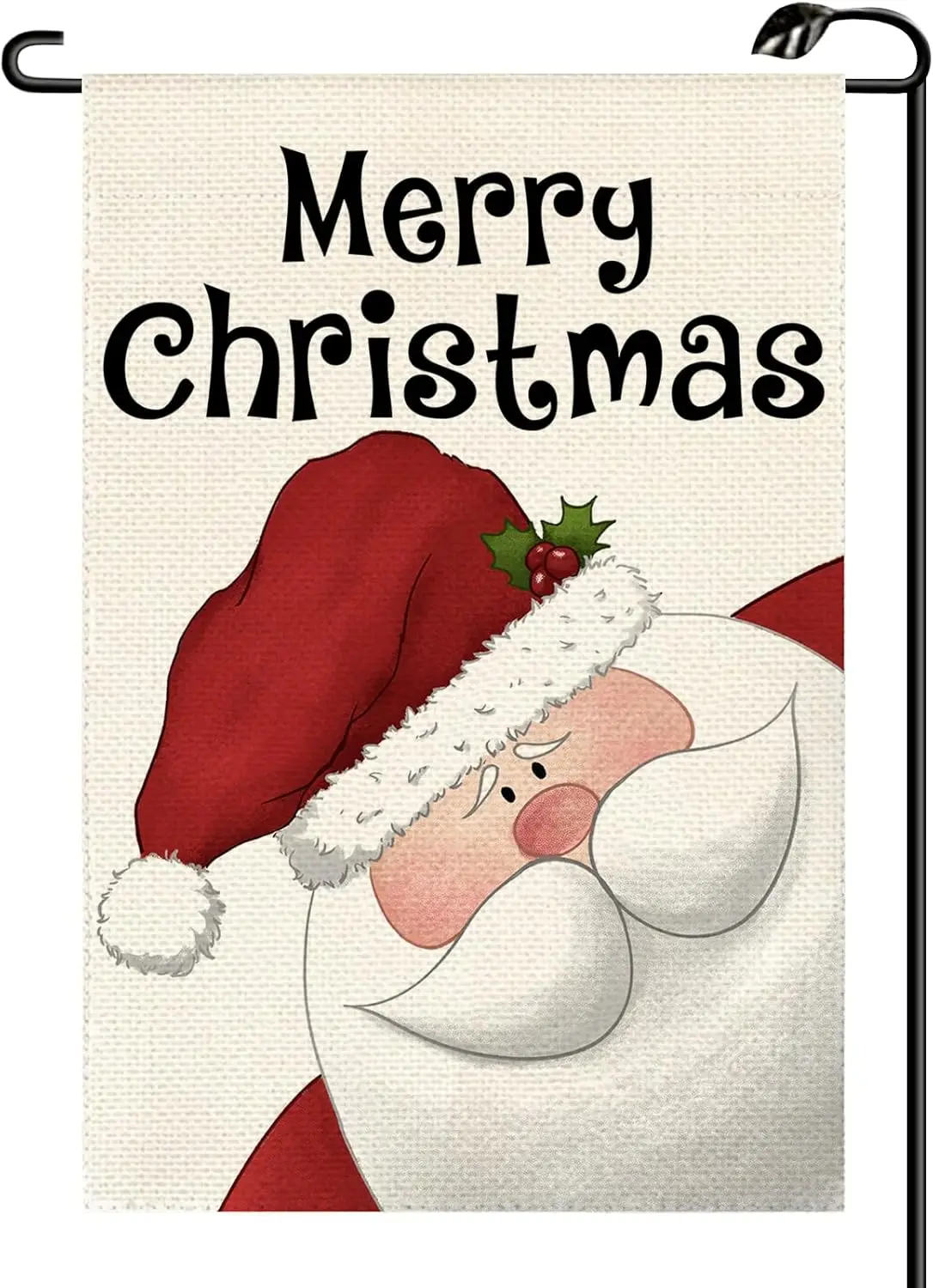 لطيف سانتا كلوز عيد ميلاد سعيد حديقة العلم 12x18 بوصة عمودي مزدوج الوجهين الشتاء عيد الميلاد أعلام صغيرة مزرعة خارج ديكو HZZ