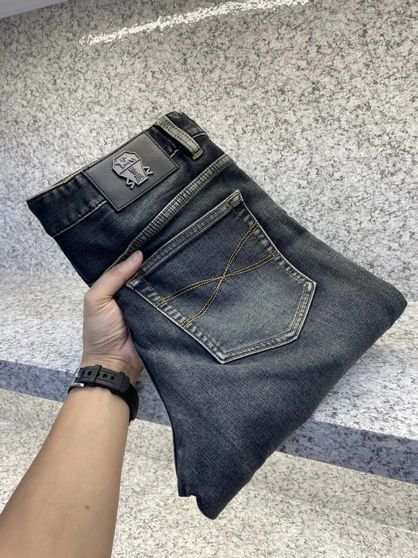 2025 DIKU Men's Winter Men's Thin Velvet High Elasticity Premium Tencel Jeans 29-38