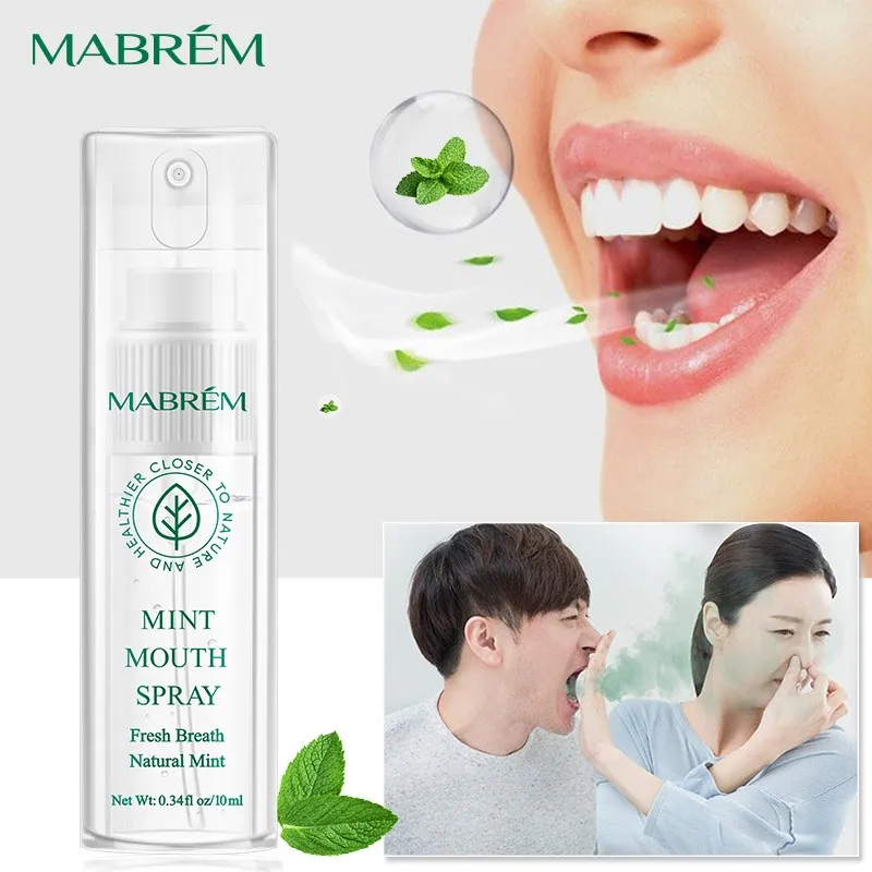 MABREM Portable Mouth Spray Breath Freshener Oral Spray Herbal Fresh Breath Remove Smoke Breath Treatment of Bad Breath