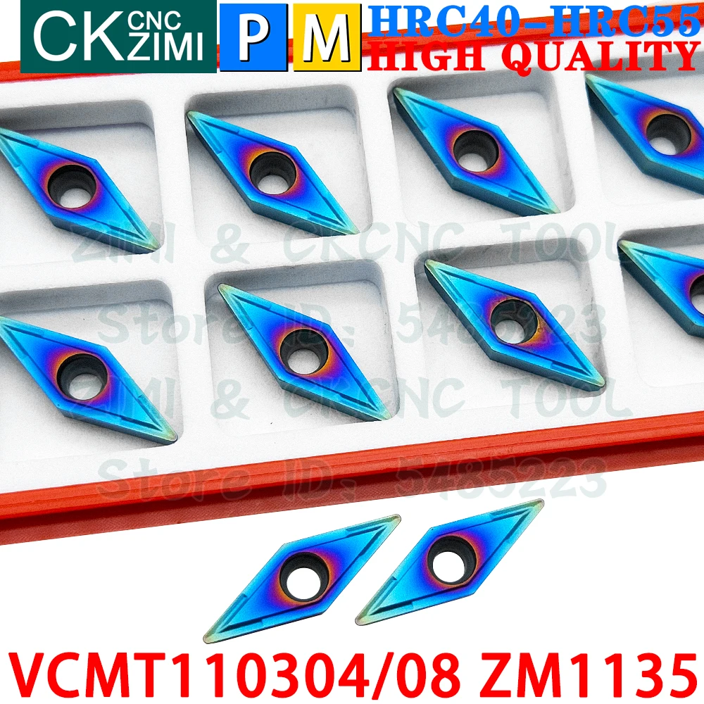 VCMT110304 ZM1135 VCMT110308 ZM1135 Carbide Insert External Internal Turning Inserts Tools VCMT 221 CNC Metal Lathe Cutting Tool