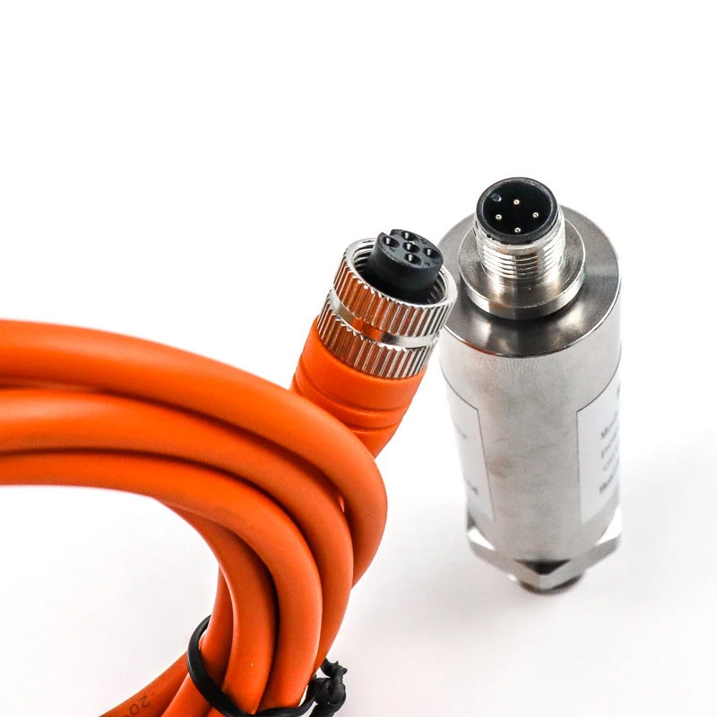 Anti-Blocking Cavityless Sanitary Pressure Sensor, M12 Flat Film Pressure Transmitter for Mud & Concrete Measurement, Building A