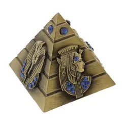 Vintage Metal Egyptian Pyramids Building Model Pyramid Statues Home Desktop Decoration Office Cafe Ornaments Travelling Souvenir
