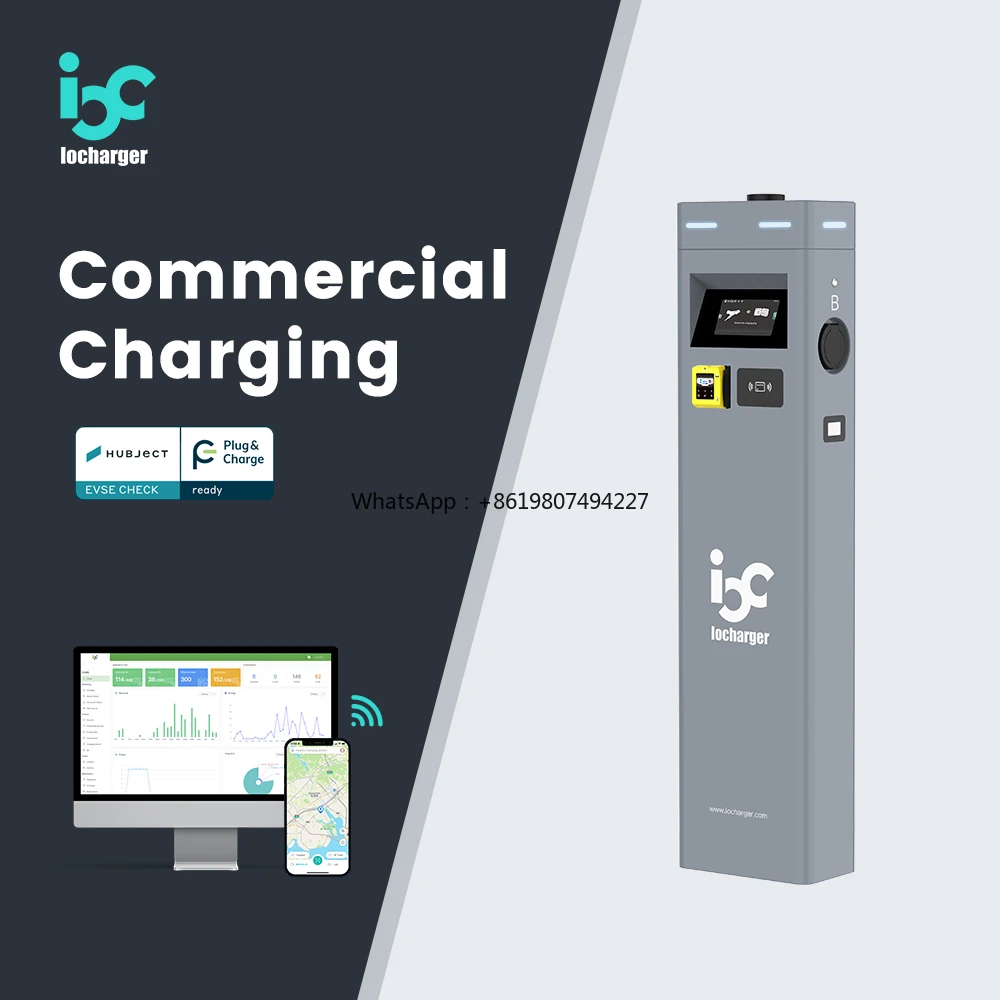 China Wholesale Price Electric Car Fast Charging Station Iso 15118 OCPP 2.0.1 Pos Payment Double Gun 44kw Ac Type 2 Ev Charger