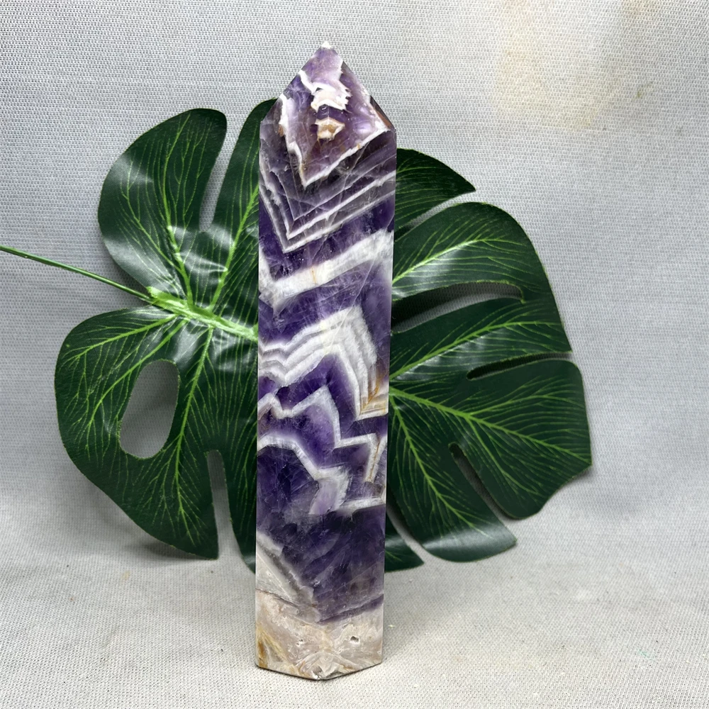 Natural Gemstone Amethyst Tower Rune Crystal Home Room Decorated Witchcraft Altar Prayer Spiritual Gift Stone Healing