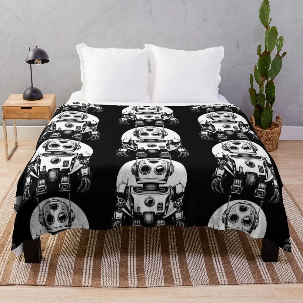 

Mini Robot AI Throw Blanket blankets ands bed plaid For Sofa Thin Nap Blankets