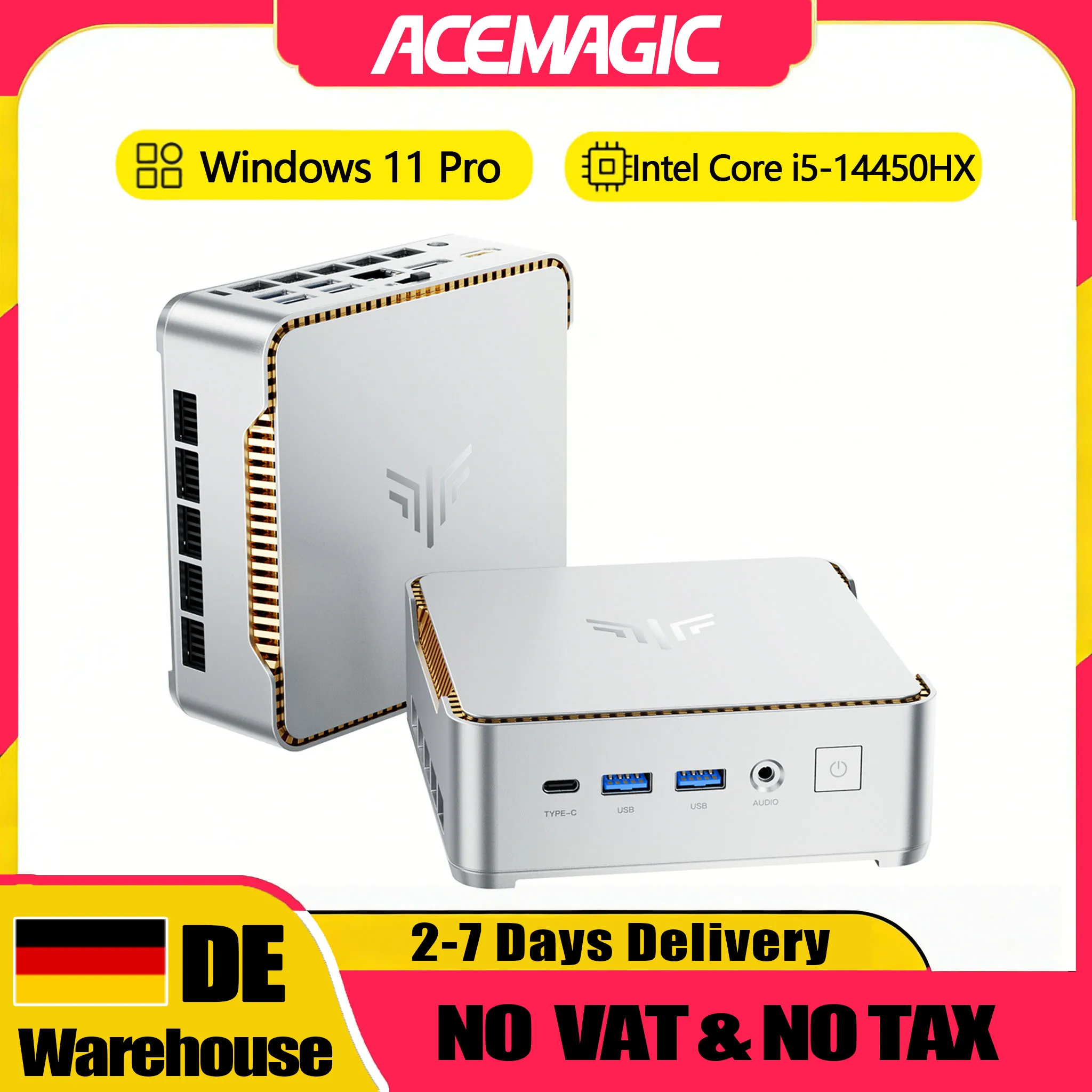 NiPoGi H2 Mini-PC Intel Core i7-13620H Mini-Computer 32GB DDR4 1TB SSD Mini-Desktop-Computer W-11 Pro Triple 4K Display