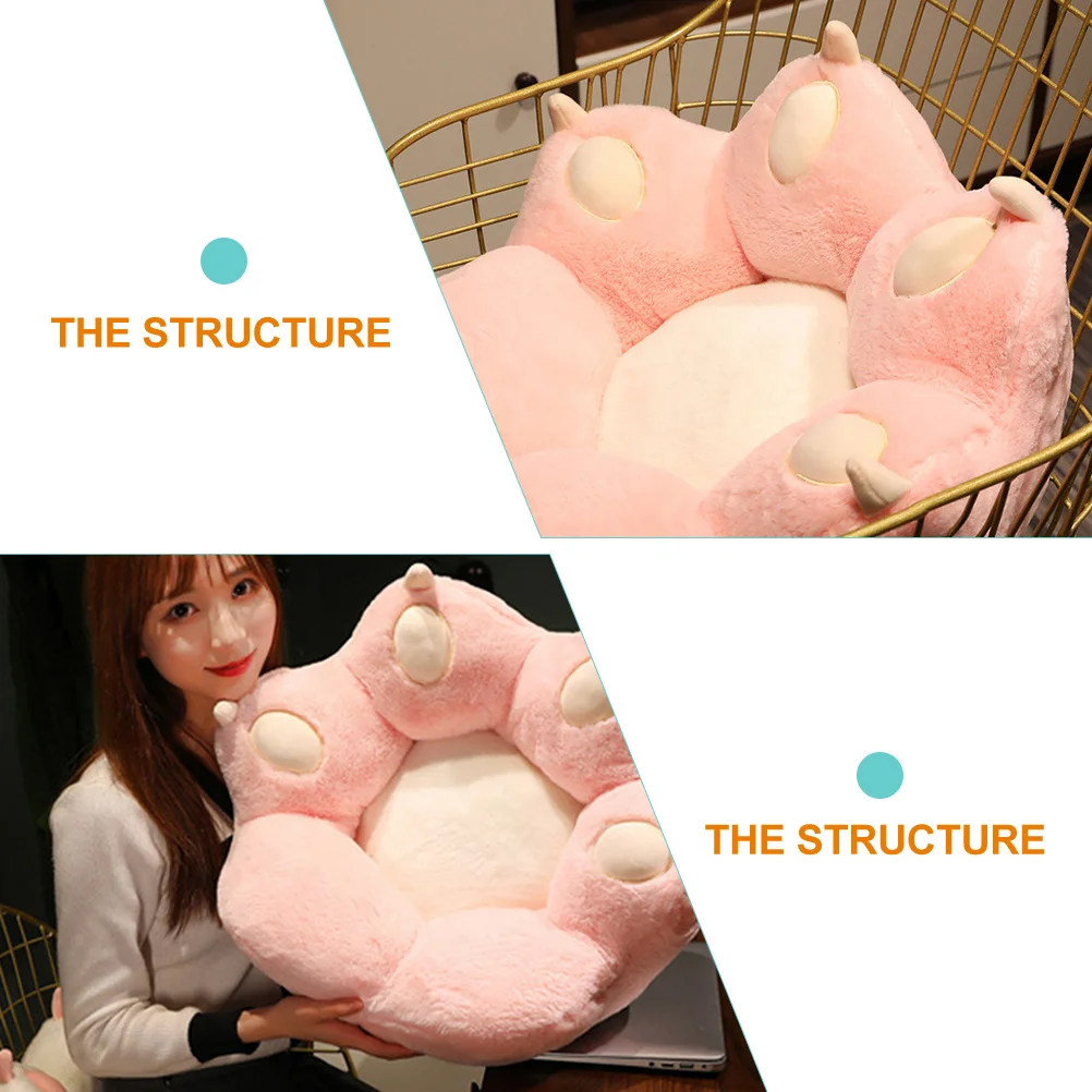 

Adorable Cat Paw Sitting Mat for Chair Sofa Floor Office Use Fashionable Comfortable Back Cushion Home Decor Cat Paw Cushion