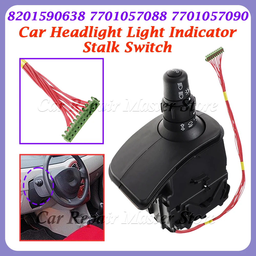 8201590638 7701057088 7701057090 Car Headlight Light Indicator Stalk Switch For Renault Kangoo Grand Modus Clio III 1.5dCi