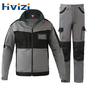 Elektrischer Schweißanzug aus 100 % Baumwolle, Arbeitskleidung, Schutzkleidung, verschleißfeste Schweißanzüge, Schweißeruniform, Jacke + Hosen-Set