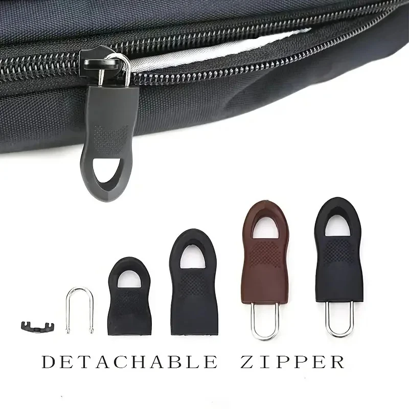 8pcs Replacement Zipper Head Tool-free Removable Zipper Puller for Luggage Schoolbag End Fit Rope Tag Clothing Zip Fixer Broken