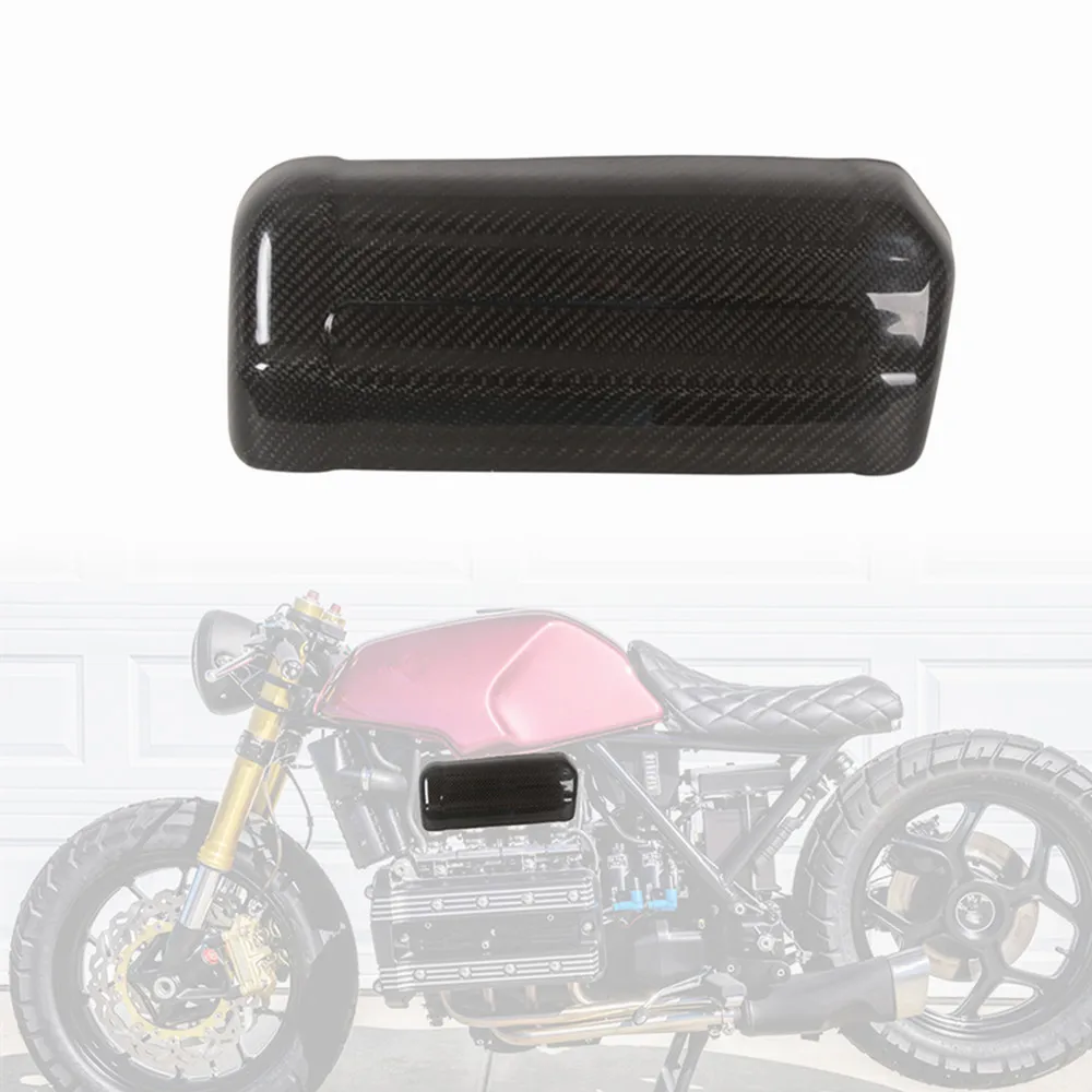 

For BMW K100 Motorcycle Engine Injector Guard Badge Cover Carbon Fiber Cafe Racer Scrambler Custom