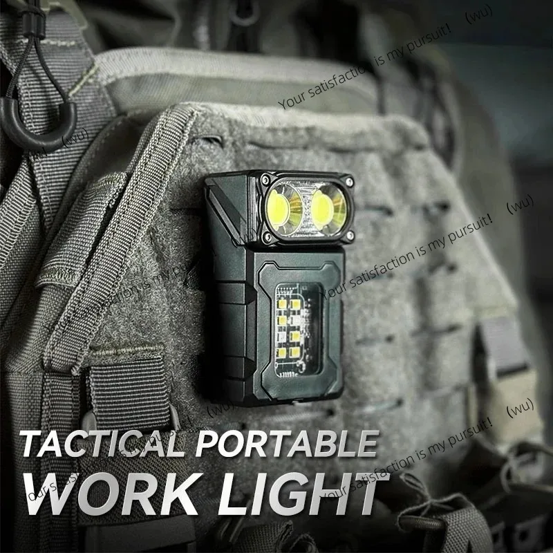 

Portable Work Light EDC Tool LED Outdoor Camping Hiking Tool 25mm Backpack Strap Clip USB Rechargeable