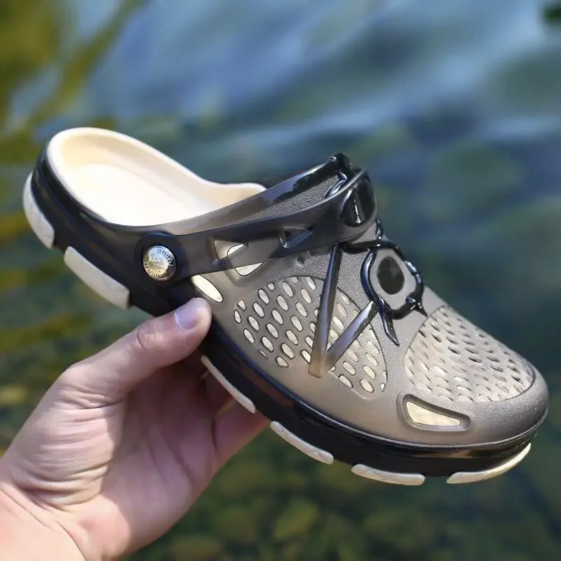 Zapatillas de pesca para hombre, sandalias de playa, chanclas transpirables para exteriores, zapatos de verano para jugar con el agua, 2024