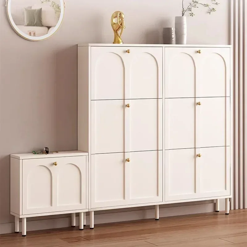 European Vertical Shoe Cabinets Modern White Designs Space Saving Shoe Cabinets Dust Proof Nordic Range Chaussure Home Furniture