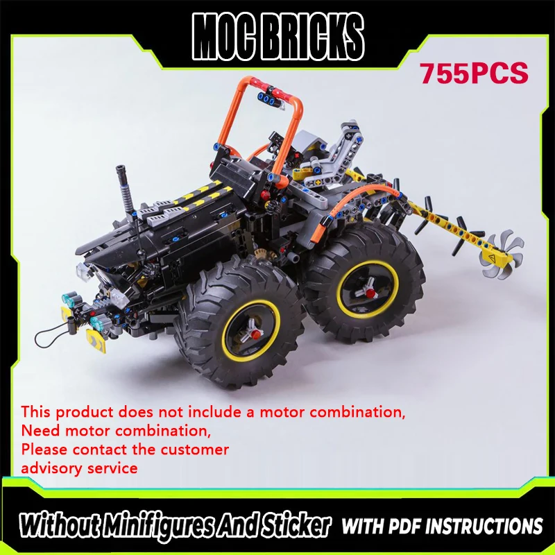 

City Car Model MOC Building Bricks Classic Agricultural Tractor Modular Technology Gifts Holiday Assemble Children Toys Suit