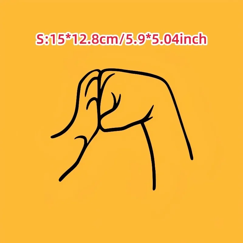 Minimalist Fist Bump Line Art Vinyl Sticker Waterproof Decal for Car Window Bumper Motorcycle Helmet Laptop Tank Fairing Decor