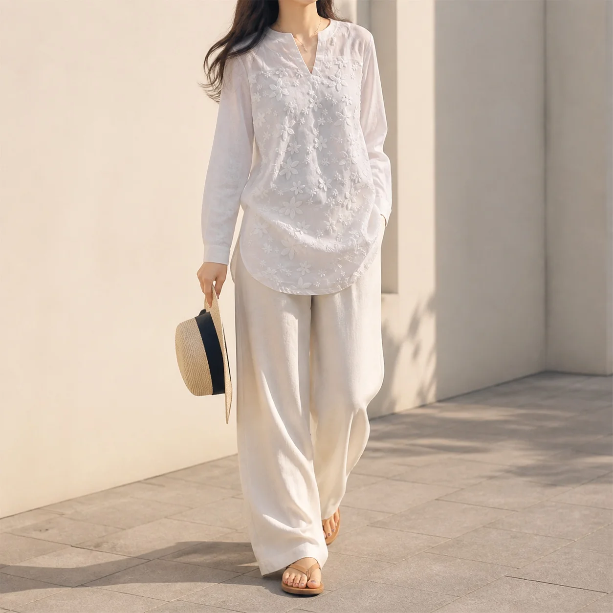 Long Sleeve Patchwork Top Fresh Sweet with Summer Stand Collar Long Sleeve Shirts Forest Style Pullover T Shirts Women Top