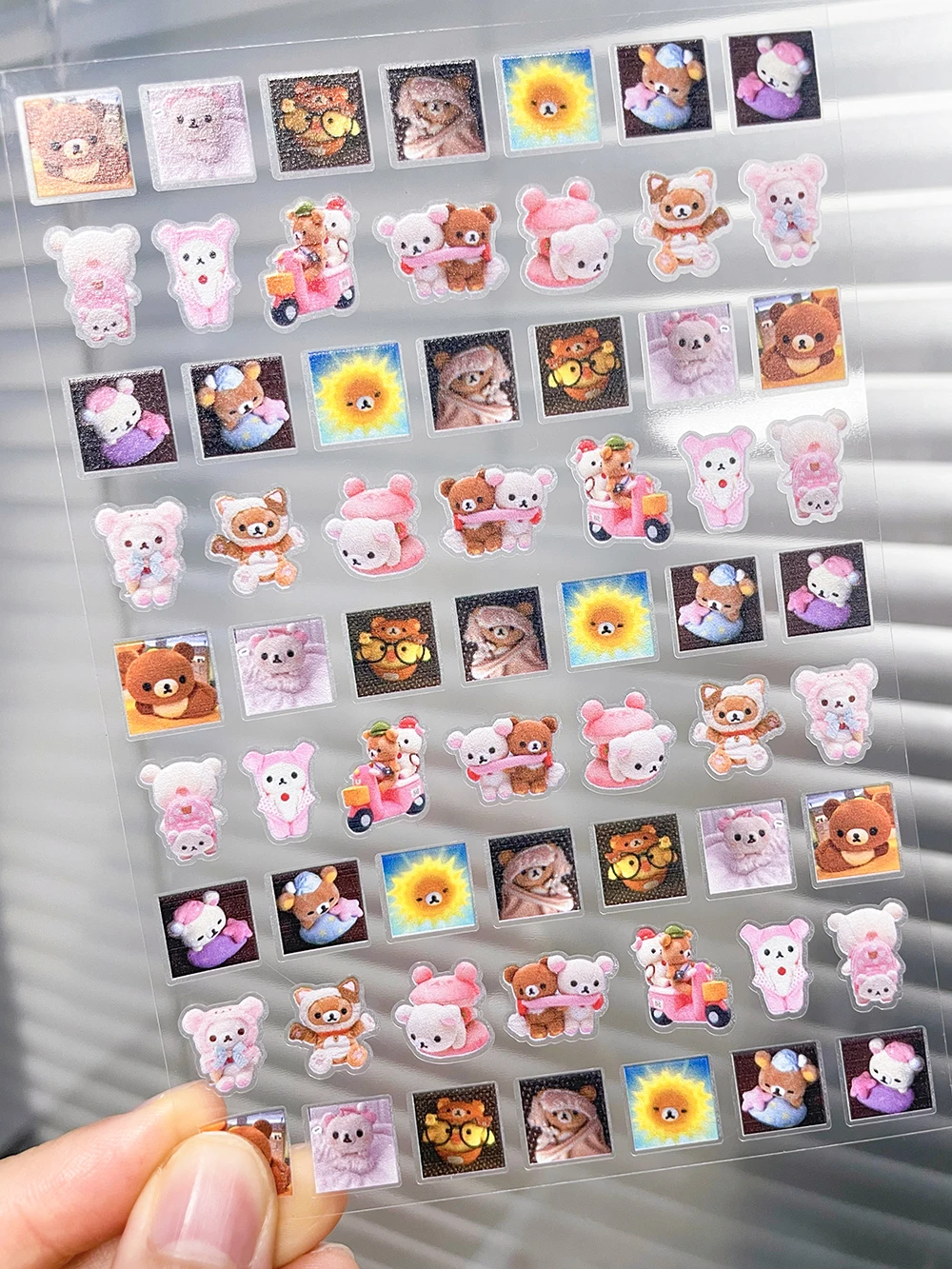 2026 Sommer Neu Rilakkuma Süße Nagelkunst-Aufkleber Japanische Cartoons Kleiner Bär DIY PVC Wasserdichter Selbstklebender Schiebeaufkleber – Detail 7