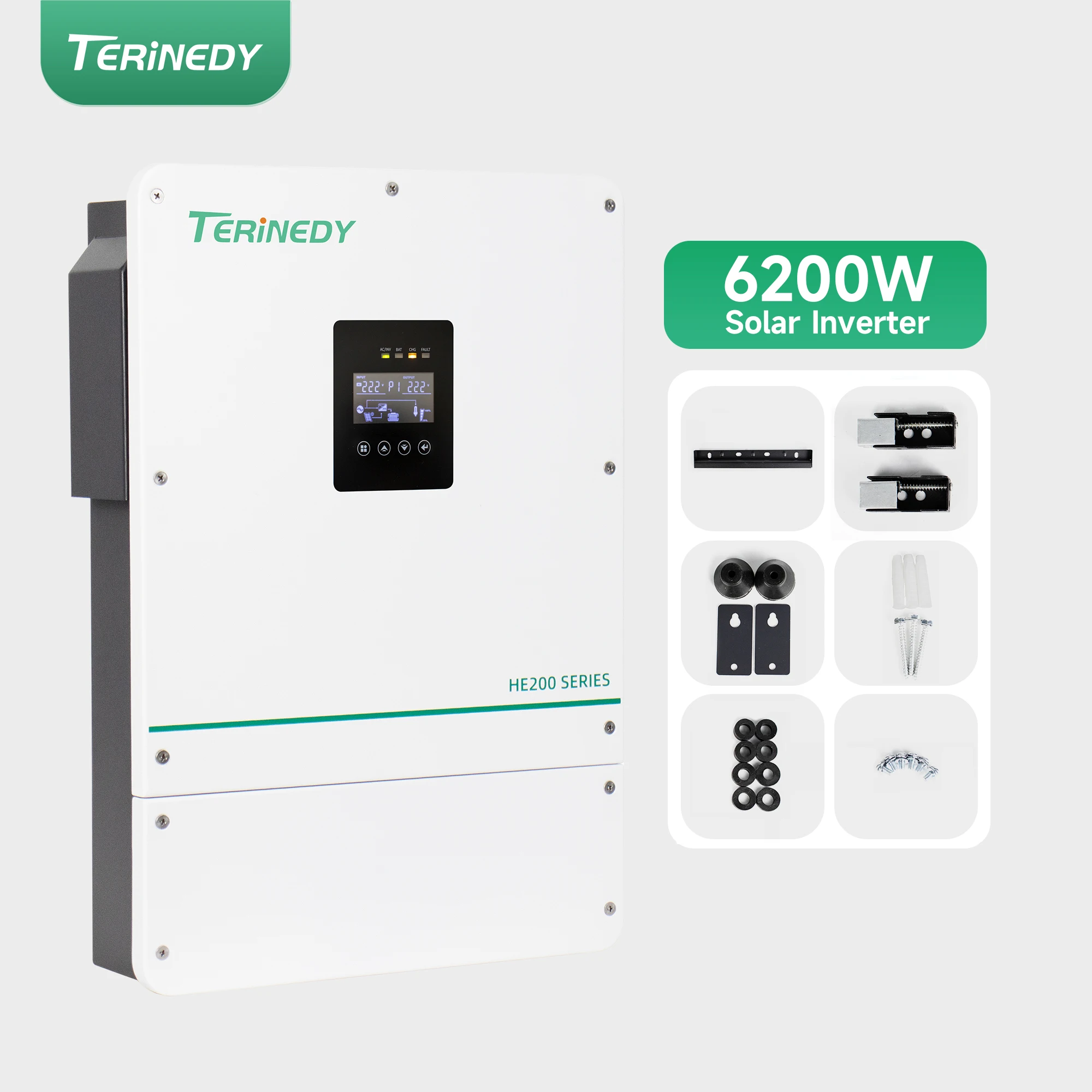 Smart 6kW 48V Built-in MPPT Pure Sine Wave Waterproof Inverter, Off-grid Hybrid Solar Inverter  Rating IP54 - view 2