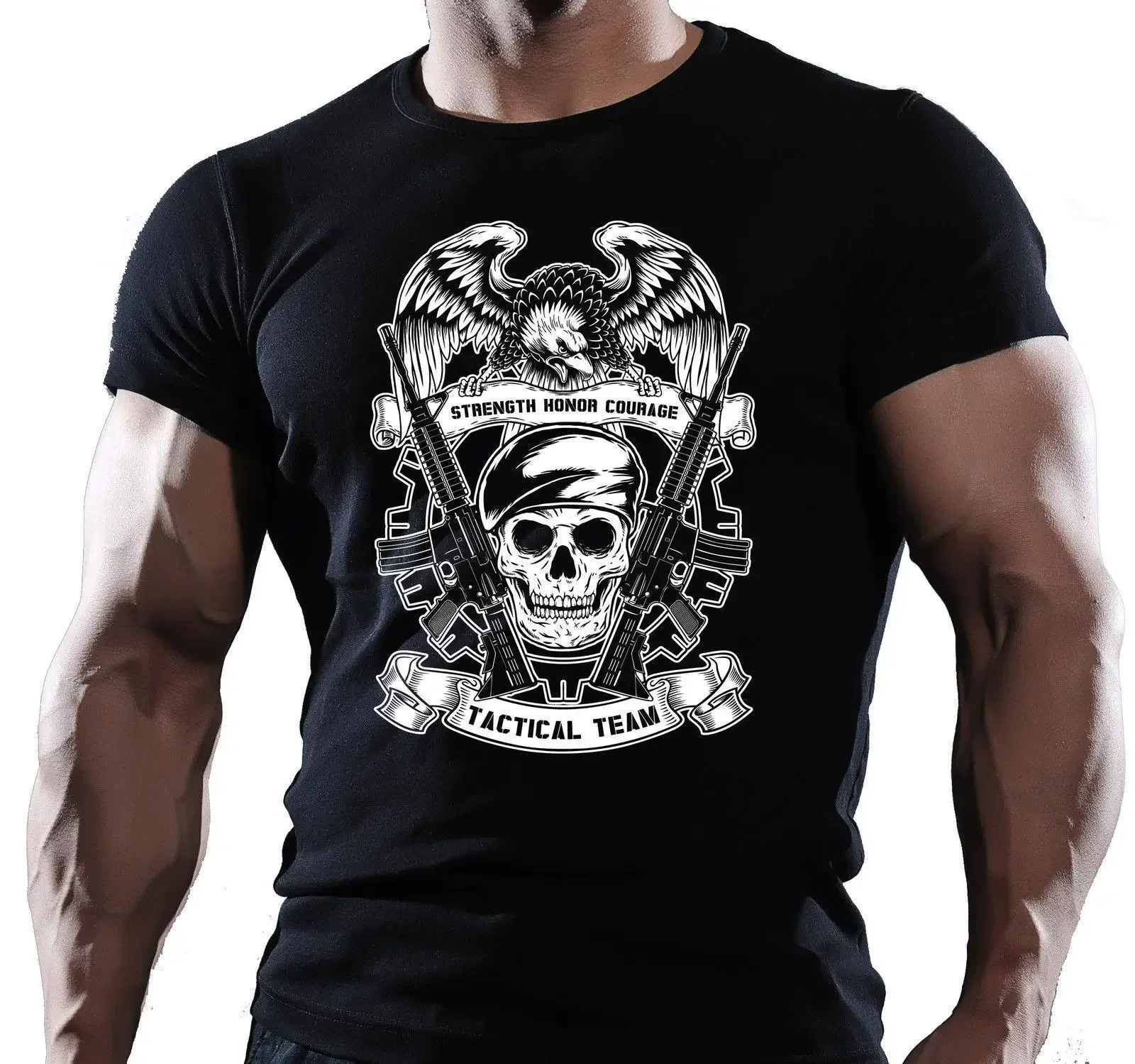Hot Sale 100% Cotton TACTICAL TEAM AIRSOFT PAINTBALL MILITARY ARMY FORCES SNIPER T SHIRT MENS GIFT Tee Shirt