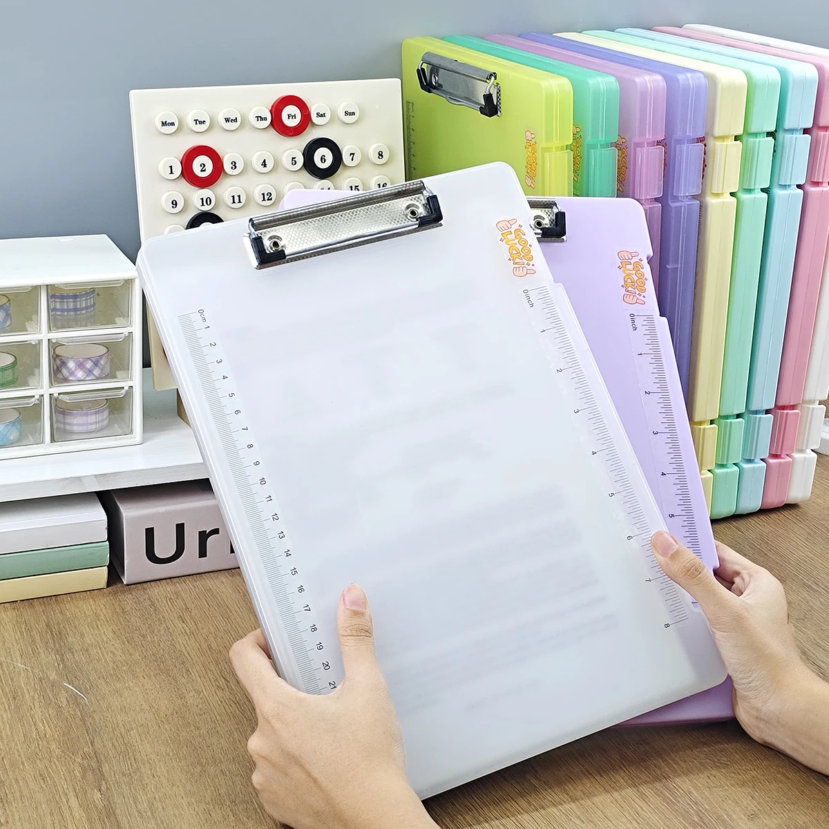 A4 Document Storage Box, Transparent, for Home and Office Use, A4 Printing Paper, Plastic File Organizer, Home Desktop