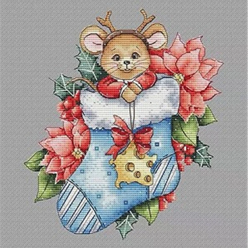 

ZZ6276 Home Fun Cross Stitch Kits Package Greeting Needlework Counted Kits New Style Joy Sunday Kits Embroidery Cross-stitch Set