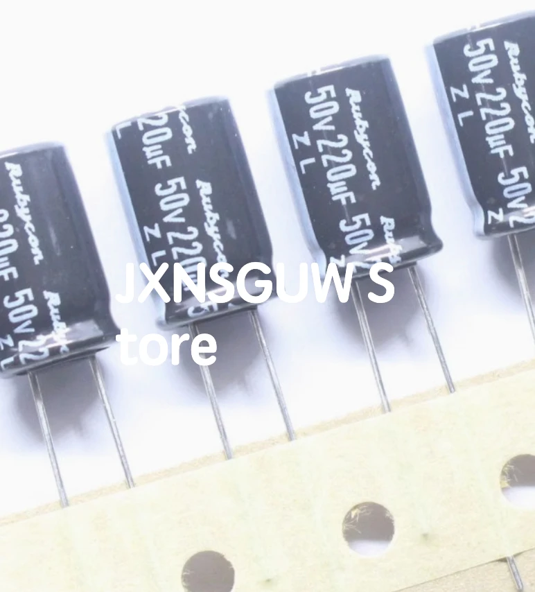 50PCS free shipping NEW RUBYCON ZL 50V220UF 10X16MM electrolytic capacitors 220UF 50V 105 degrees 220UF/50V 50ZL220MEFC10X16
