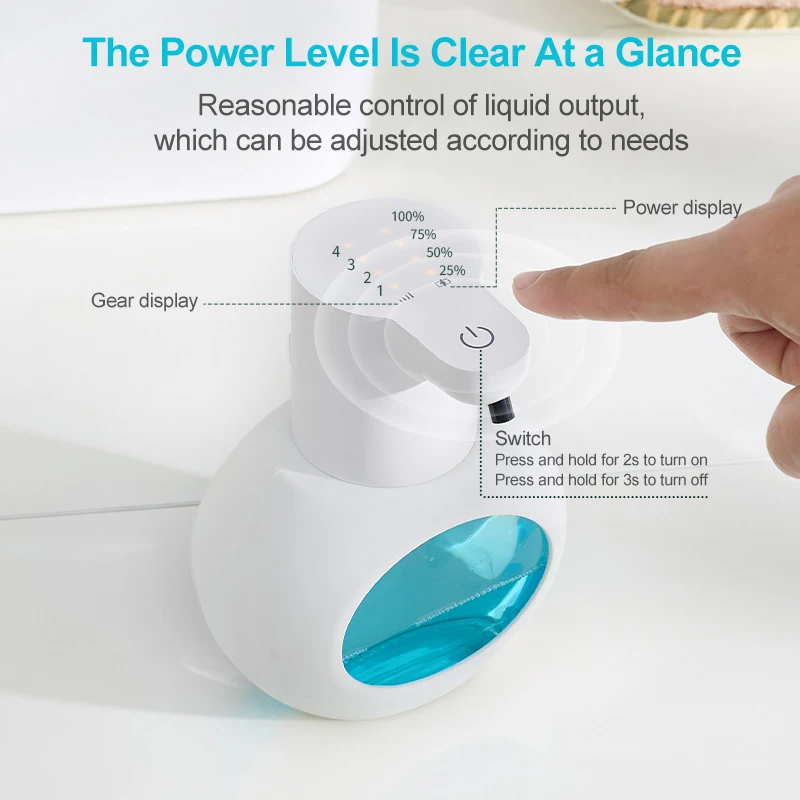 Automatic Soap Foam Dispenser 400ml Inductive Smart Bathroom Washing Hand Multifunctional Sensor Wall-mounted Touchless Foam