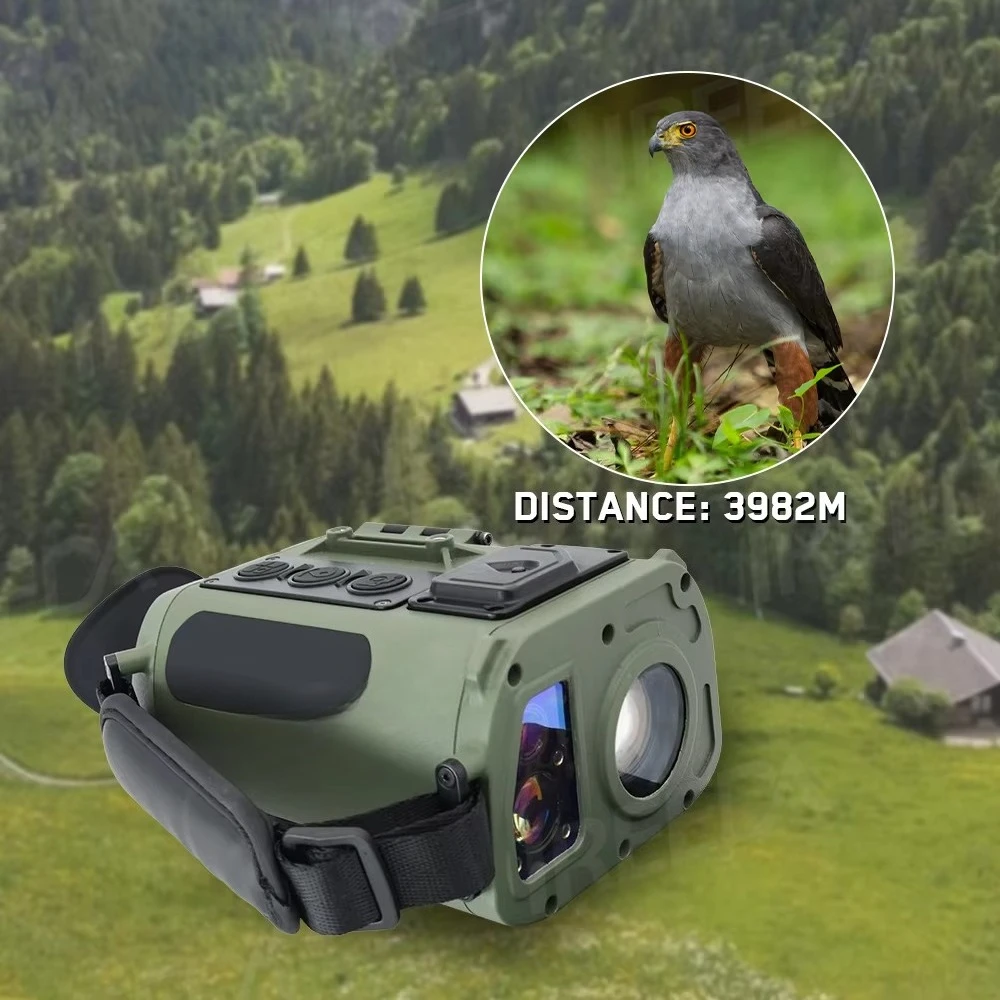 Rechargeable rangefinder for hunting and golf slope scanning and normal measurement