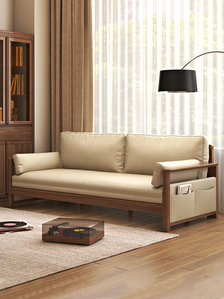 LH solid wood sofa pull-out multi-function folding bed sofa dual-purpose
