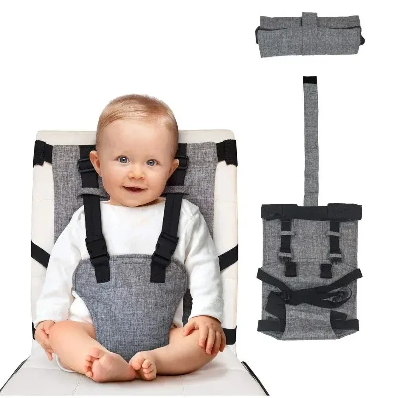 Adjustable Safe Protection Kid Dining Chair Seat Belt Portable Travel Harness Tie Guard for Baby Feeding High Chair Accessories