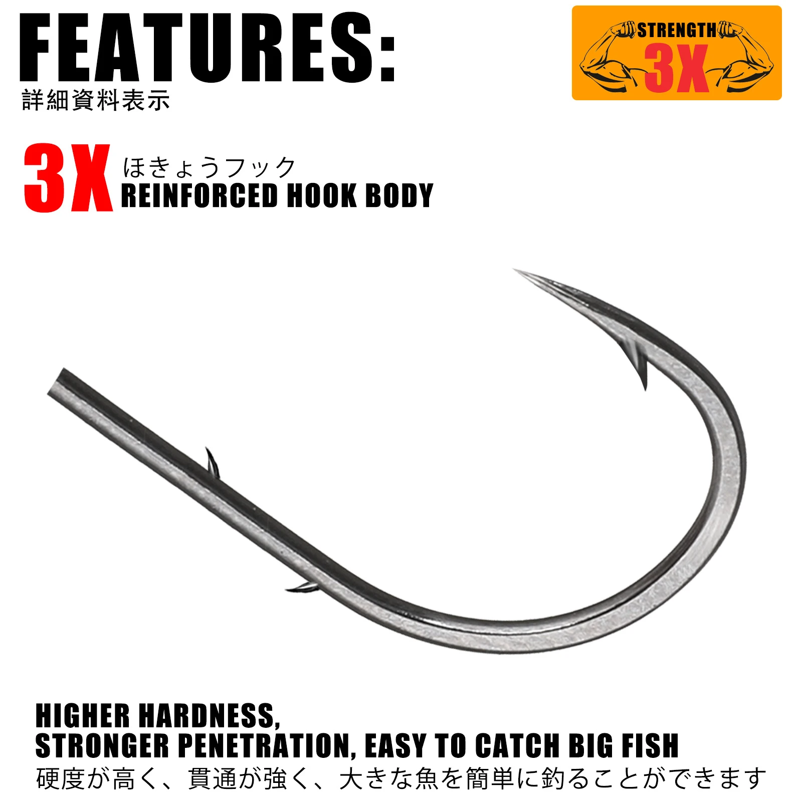 New 5pcs/lot Jig Head Hook 3X Rockfish Ajing Fishing Hook 0.8-7g For Soft Worm Lure Pesca Goods Bass Pike Trout Fish Accessories