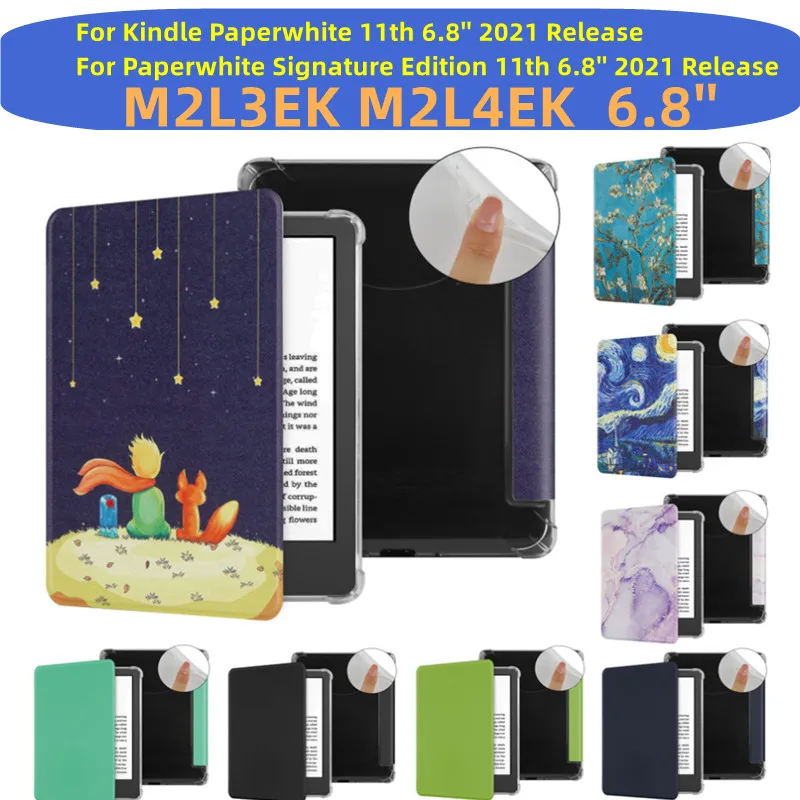 

Silicon Back Case for Kindle Paperwhite Signature Edition 11th Generation 6.8'' M2L3EK M2L4EK Case Transparent TPU Ebook Cover